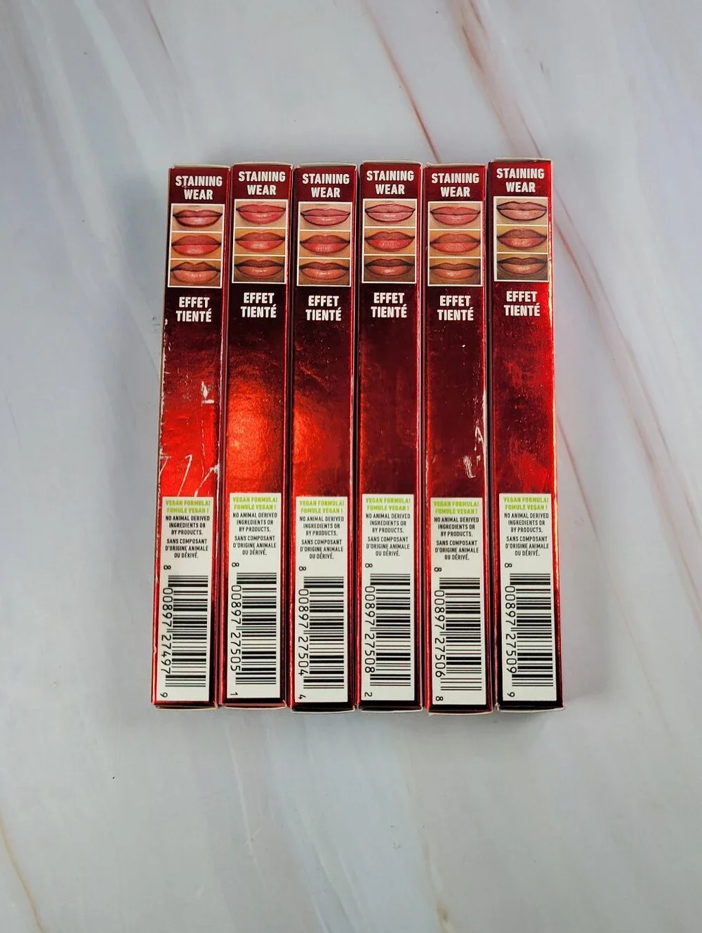 6 Piece NYX Lip Lingerie Lip Liner Stain Bundle BNIB